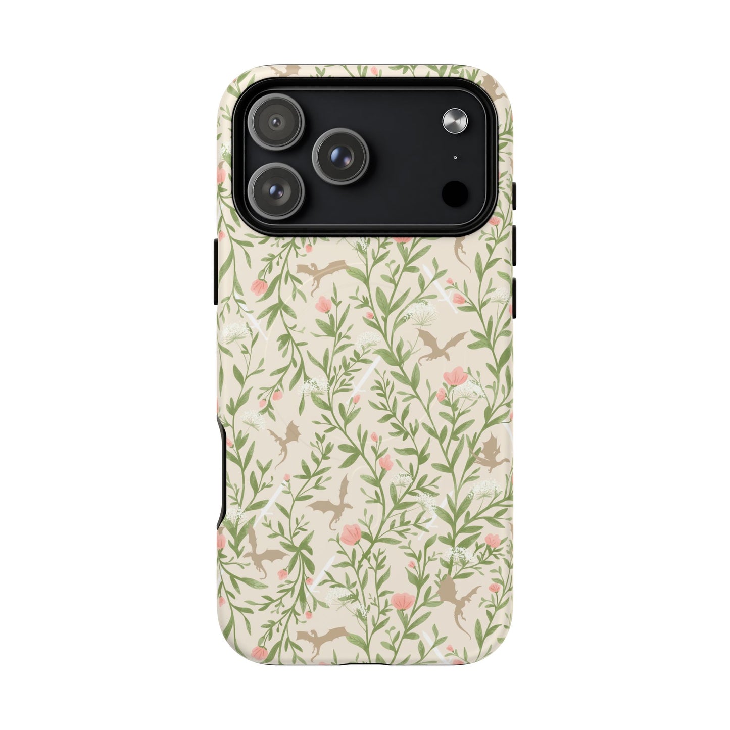 Floral Fantasy Dragons Tough Cases - MAGNETIC - Romantasy Reader Gift, Bookish Merch