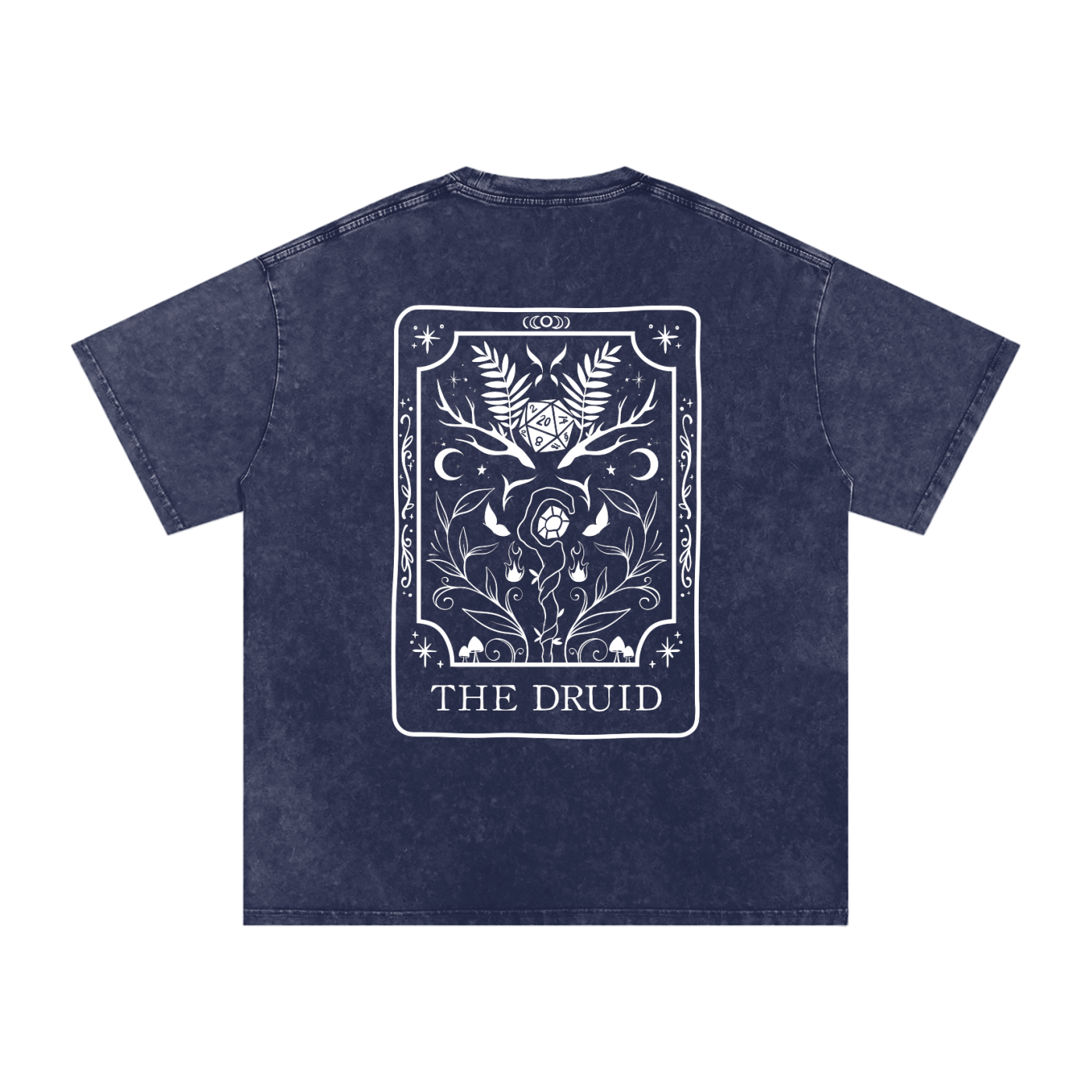 Druid Tarot Card Snow Wash Cotton Shirt | TTRPG Character Class Tee