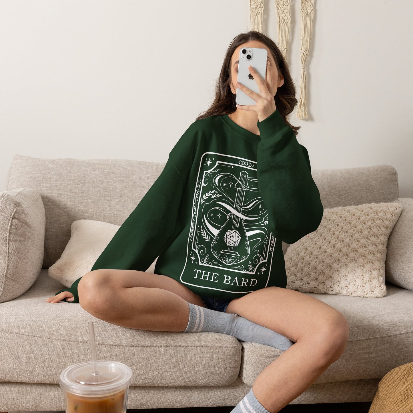 Bard Tarot Card Gildan Sweatshirt Shirt | TTRPG Character Class Crewneck