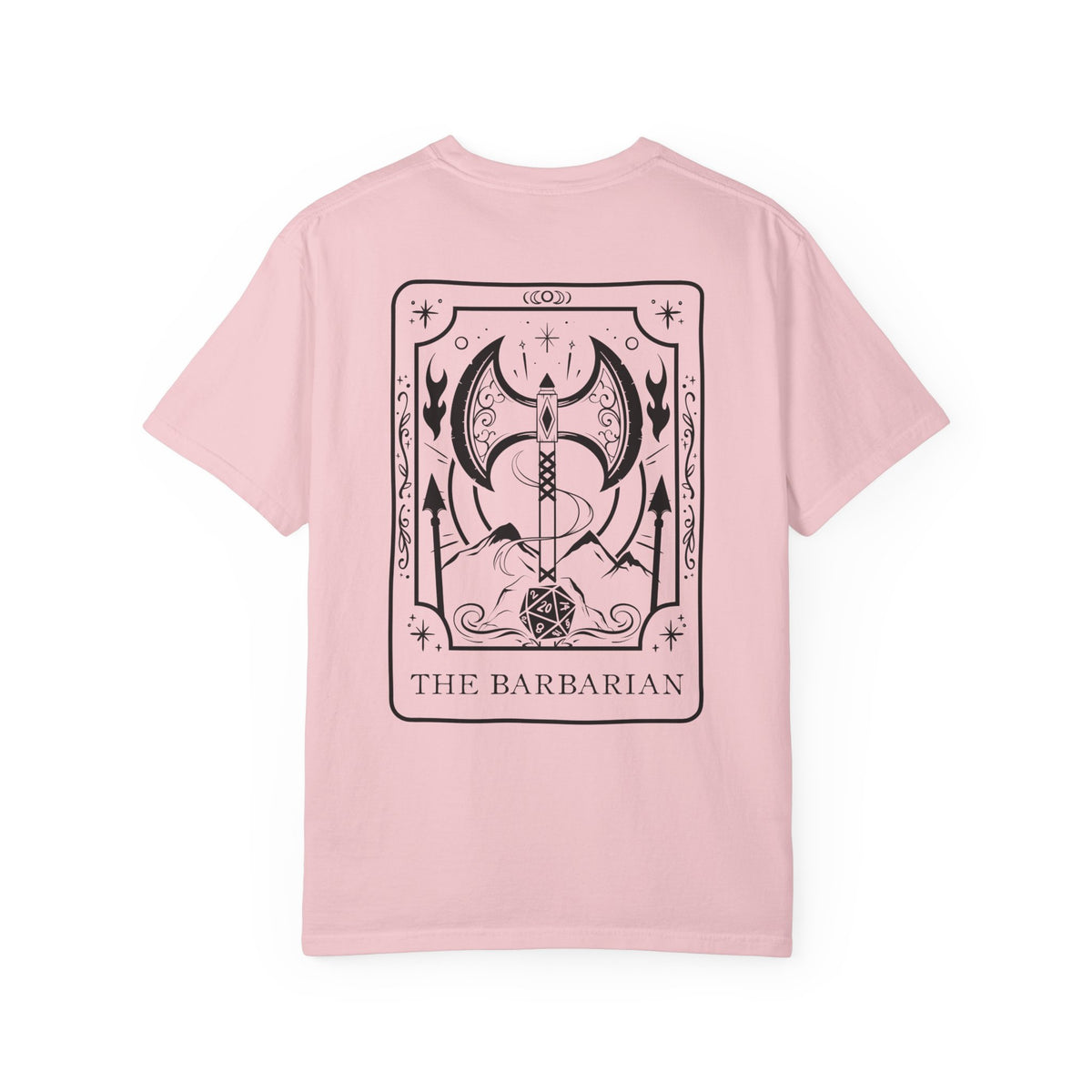 Barbarian Tarot Card Comfort Colors Shirt | TTRPG Character Class Tee