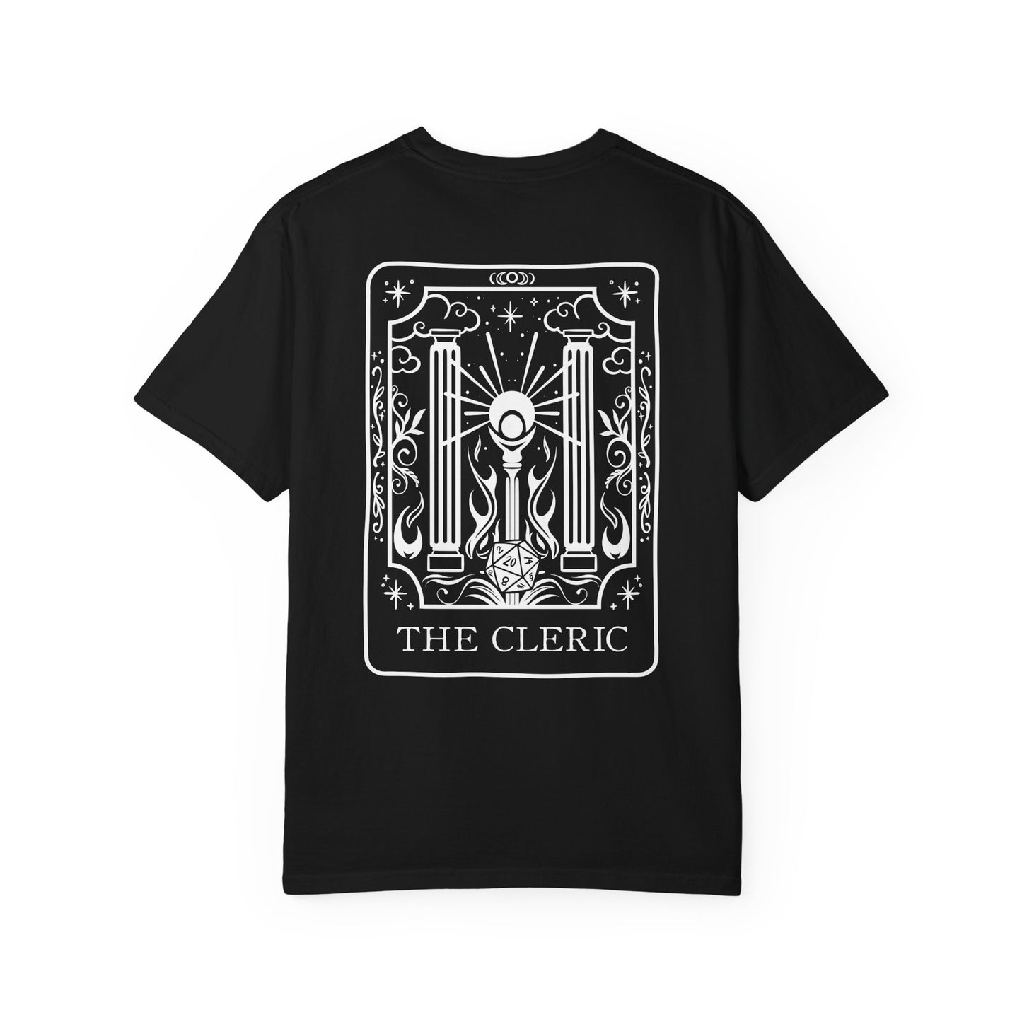 Cleric Tarot Card Comfort Colors Shirt | TTRPG Character Class Tee