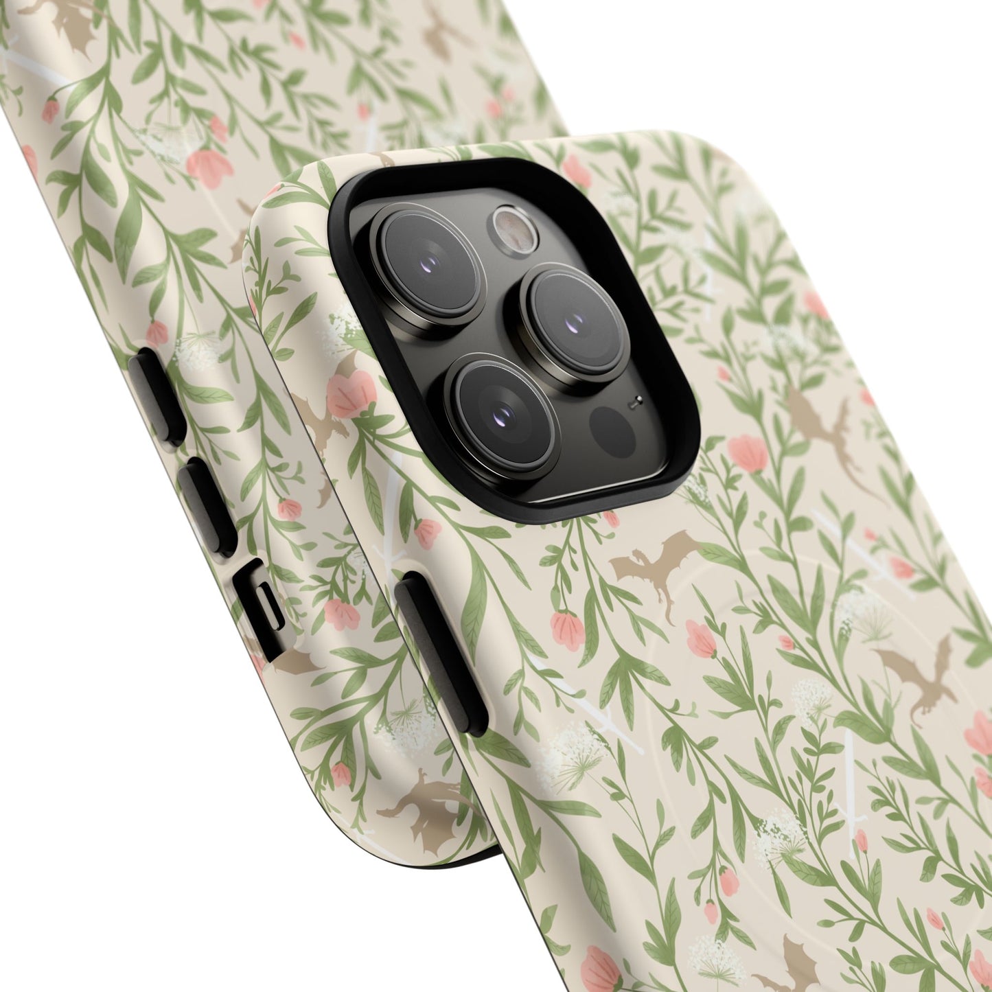 Floral Fantasy Dragons Tough Cases - MAGNETIC - Romantasy Reader Gift, Bookish Merch