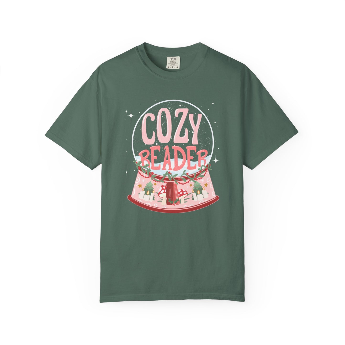 Cozy Reader T-Shirt — Snow Globe Book Lover Tee