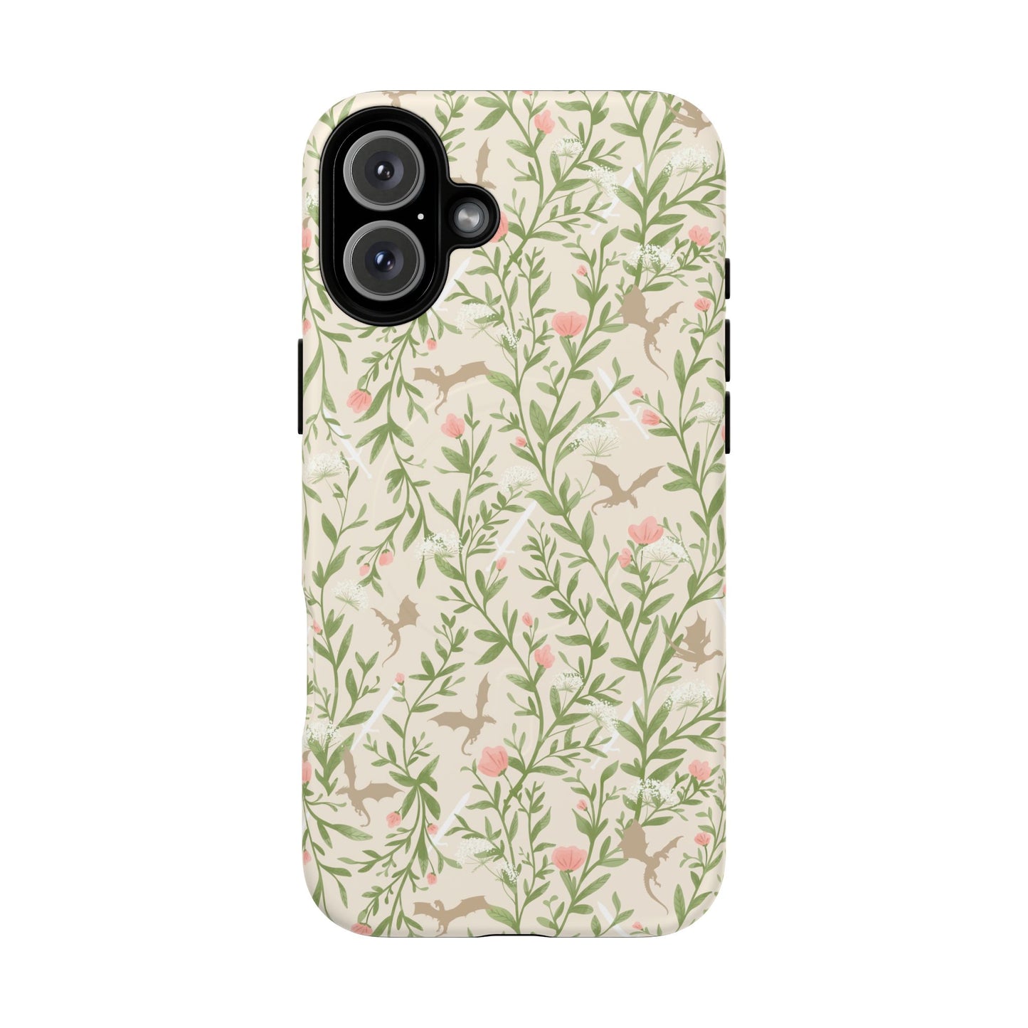Floral Fantasy Dragons Tough Cases - MAGNETIC - Romantasy Reader Gift, Bookish Merch
