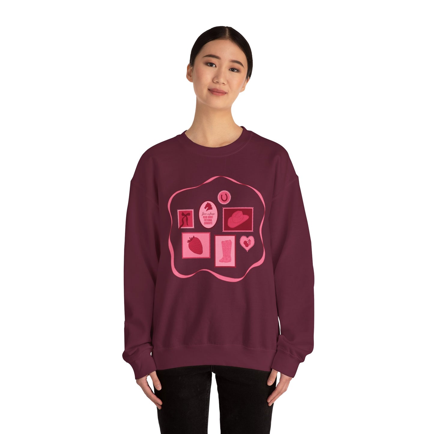 Save a Horse, Read About Fictional Cowboys Sweatshirt | Cowboy Romance Reader Crewneck