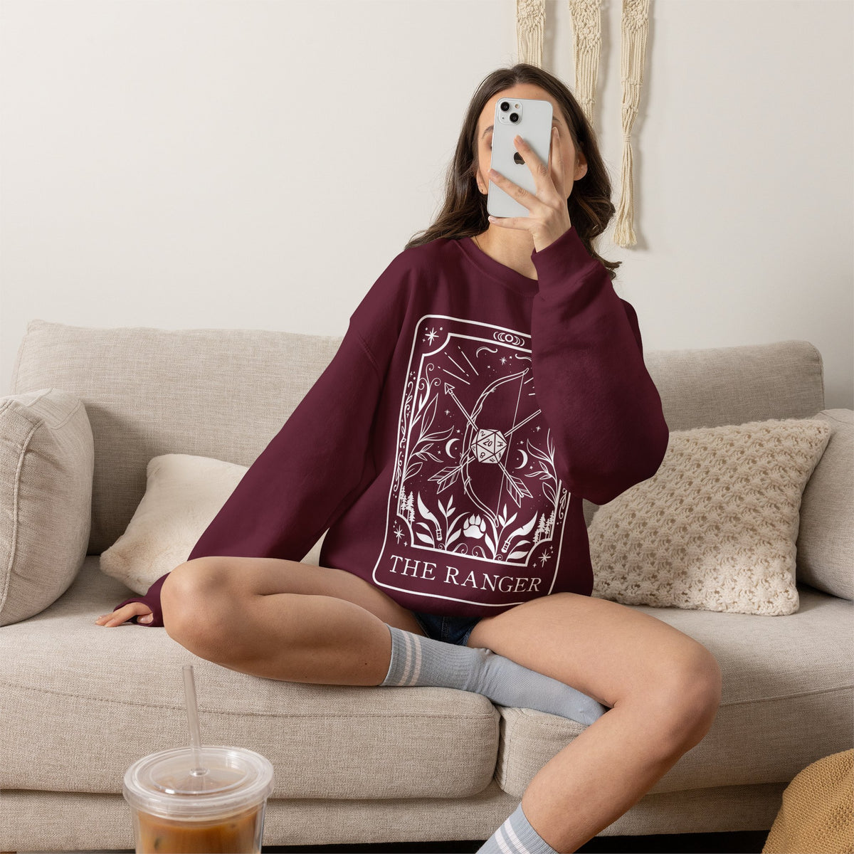Ranger Tarot Card Gildan Sweatshirt Shirt | TTRPG Character Class Crewneck