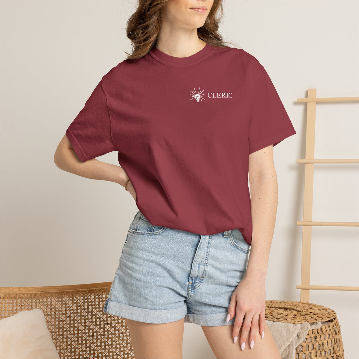 Cleric Tarot Card Comfort Colors Shirt | TTRPG Character Class Tee