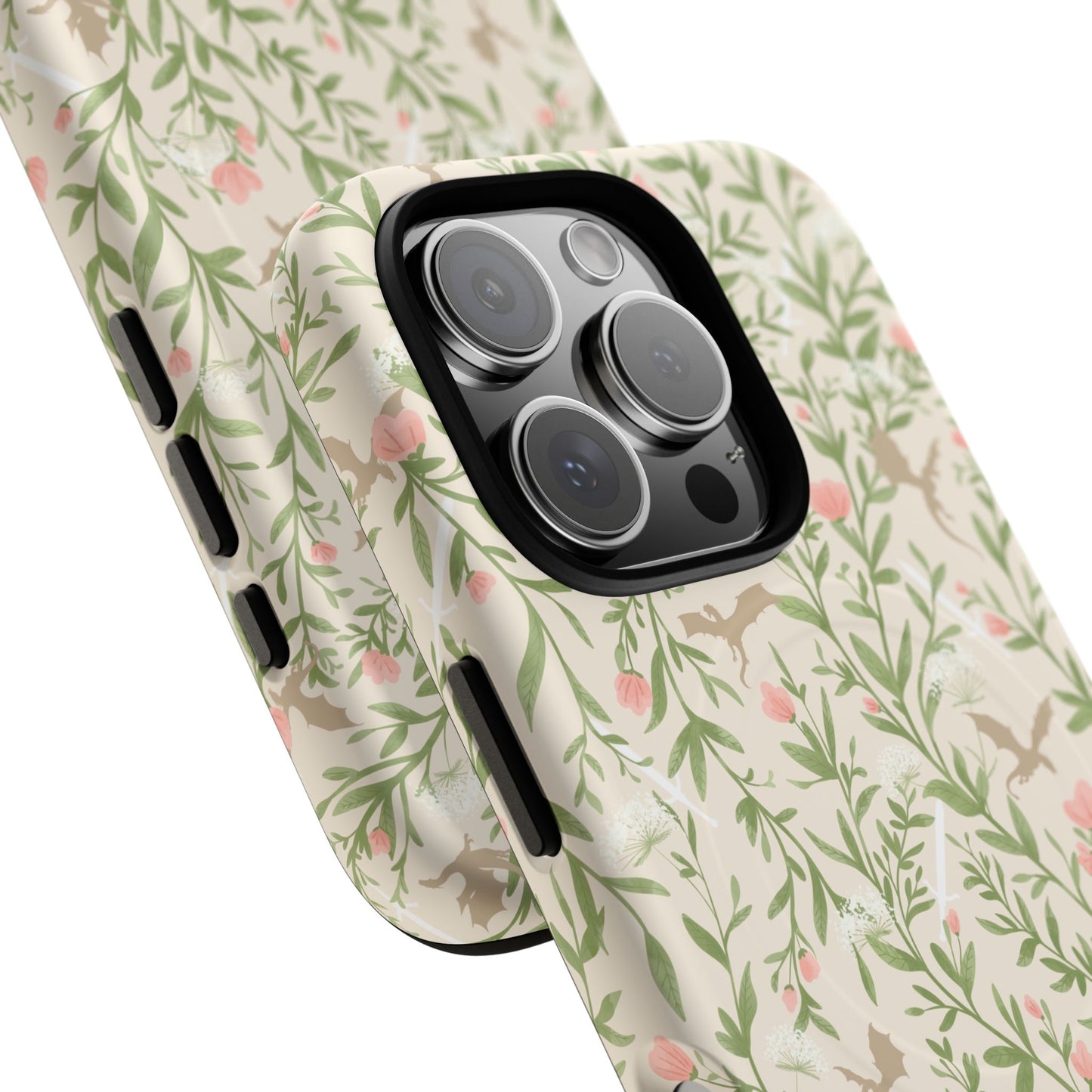 Floral Fantasy Dragons Tough Cases - MAGNETIC - Romantasy Reader Gift, Bookish Merch