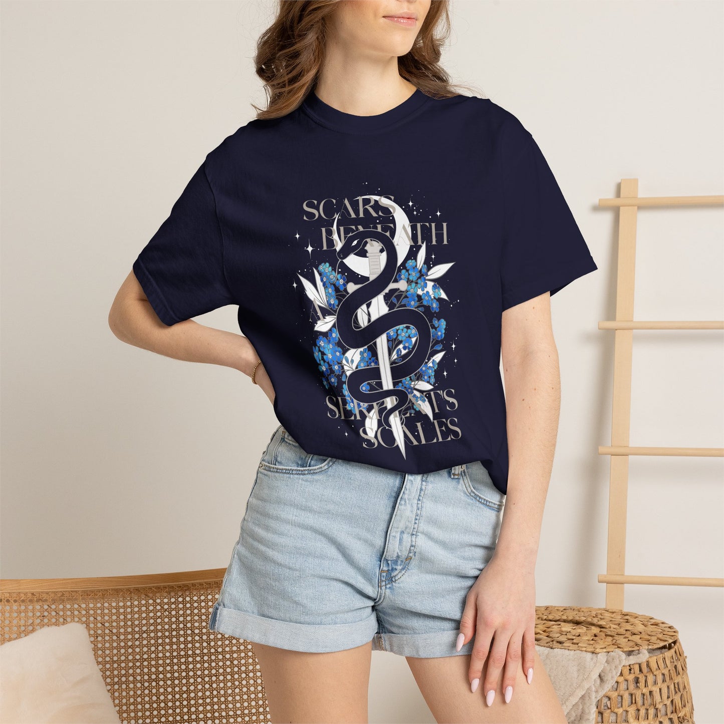 Scars Beneath a Serpent’s Scales Comfort Colors Tee | Officially Licensed Nicole Platania Shirt