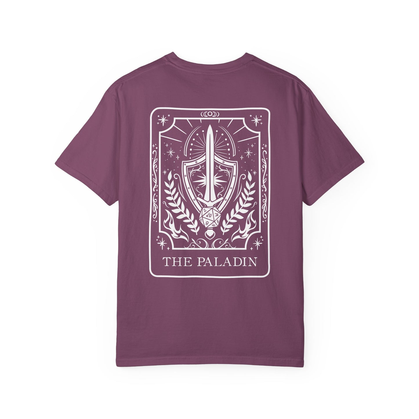 Paladin Tarot Card Comfort Colors Shirt | TTRPG Character Class Tee