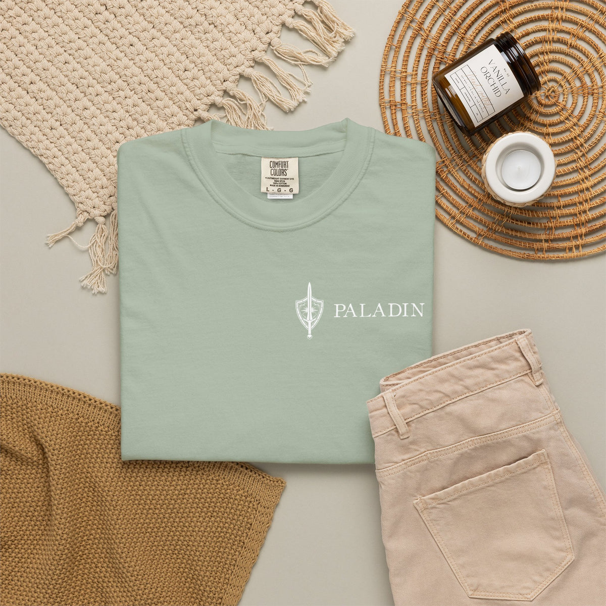 Paladin Tarot Card Comfort Colors Shirt | TTRPG Character Class Tee