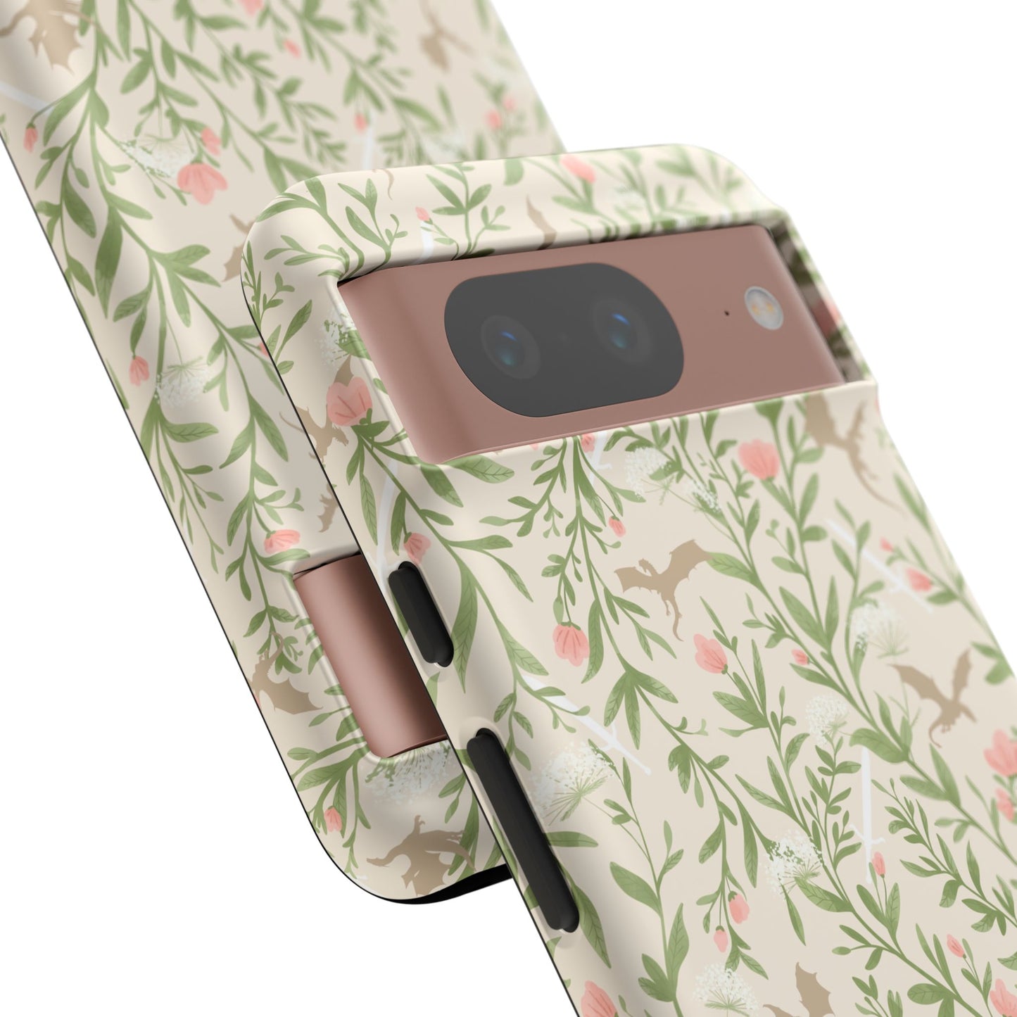 Fantasy Floral Dragons Tough Cases, Romantasy Reader Gift, Bookish Merch