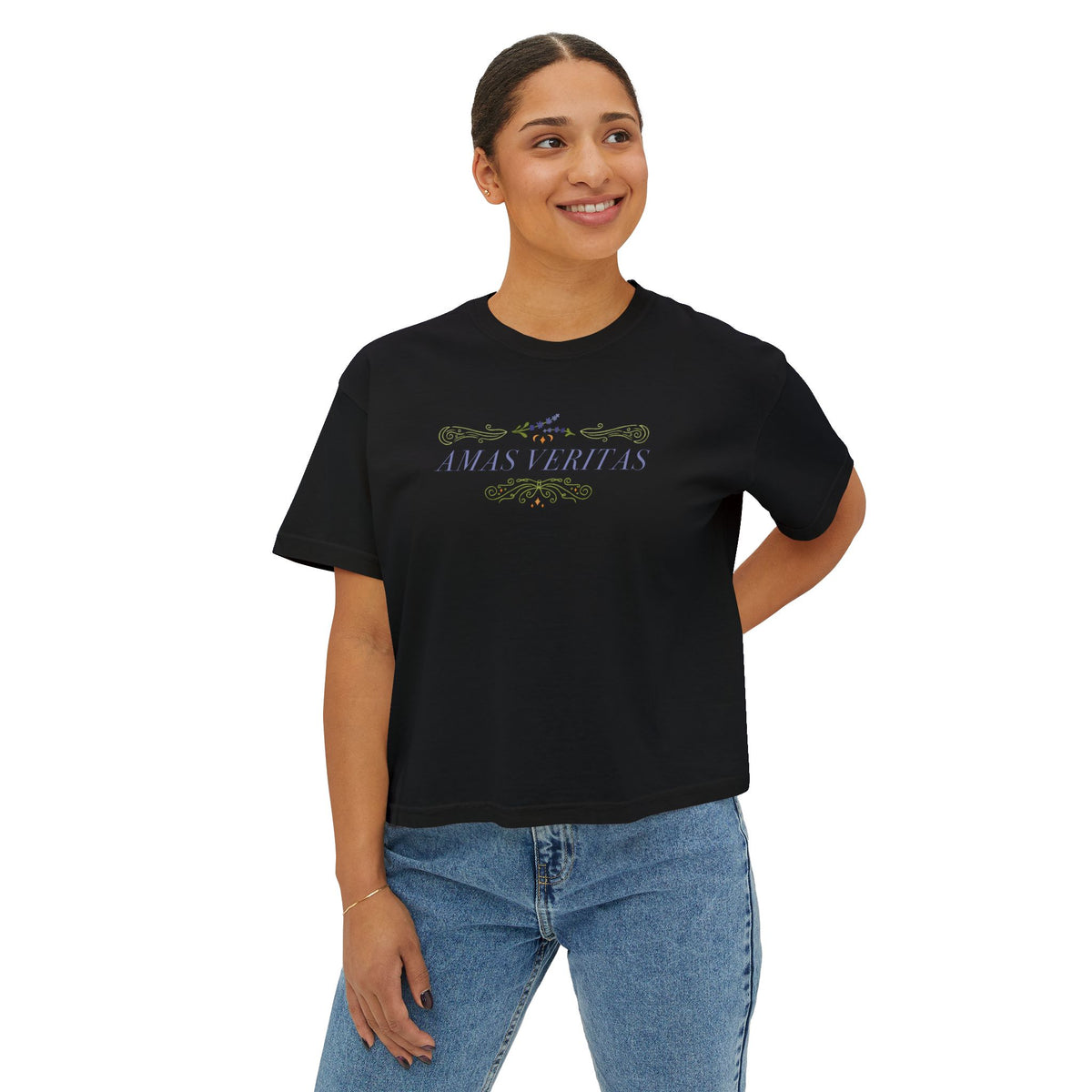 Amas Veritas Boxy Crop Tee