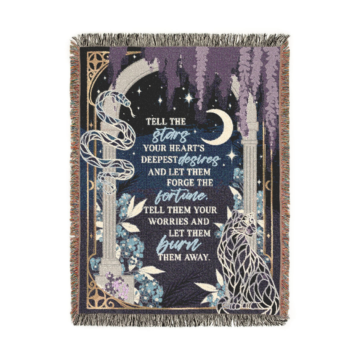 Tell The Stars Woven Blanket | Officially Licensed Fatesworn Saga Throw | Scars Beneath a Serpent's Scales Merch
