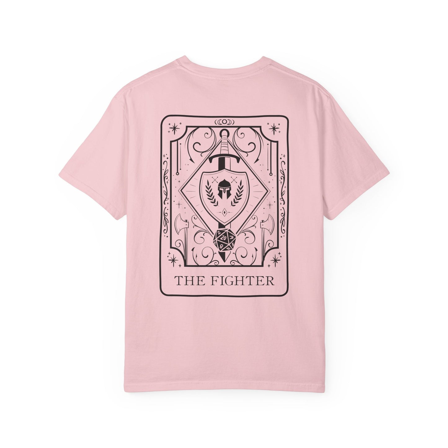 Fighter Tarot Card Comfort Colors Shirt | TTRPG Character Class Tee