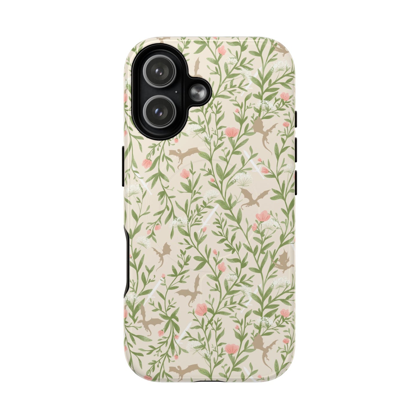 Floral Fantasy Dragons Tough Cases - MAGNETIC - Romantasy Reader Gift, Bookish Merch
