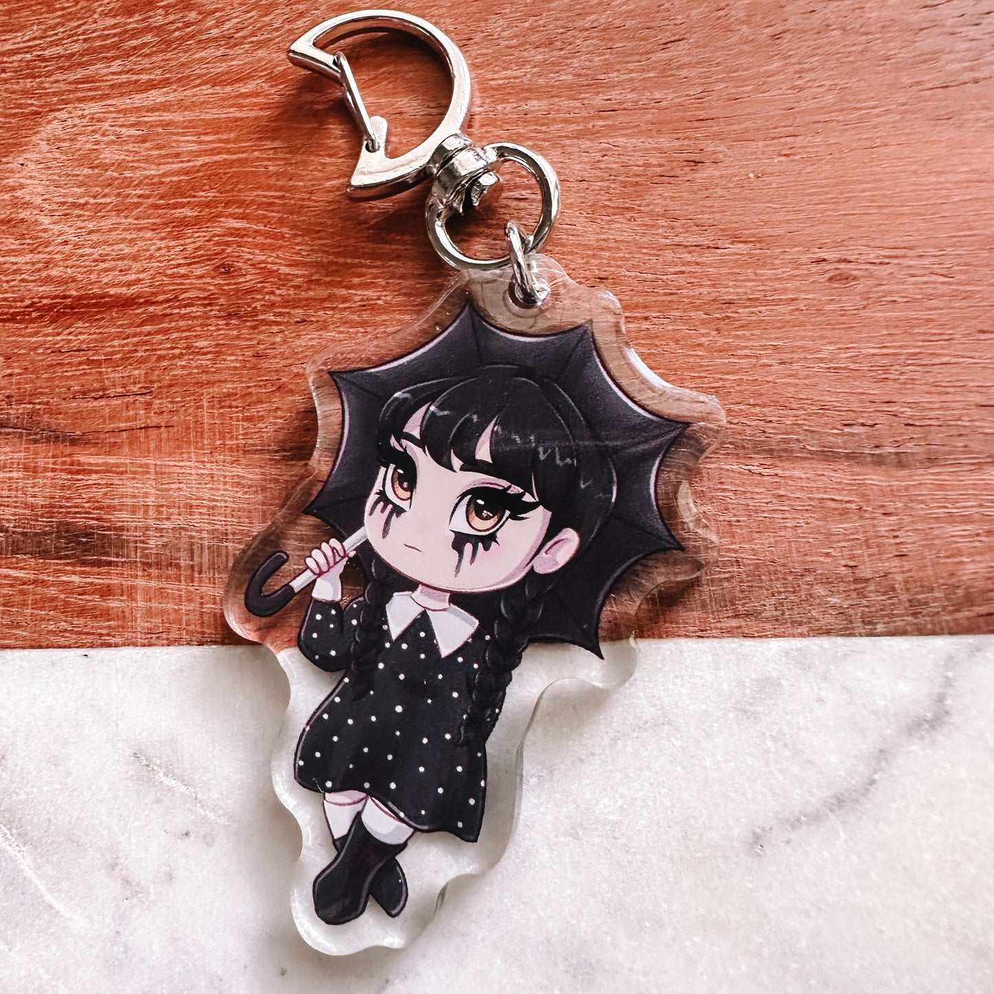 Cute Goth Girl Keychain