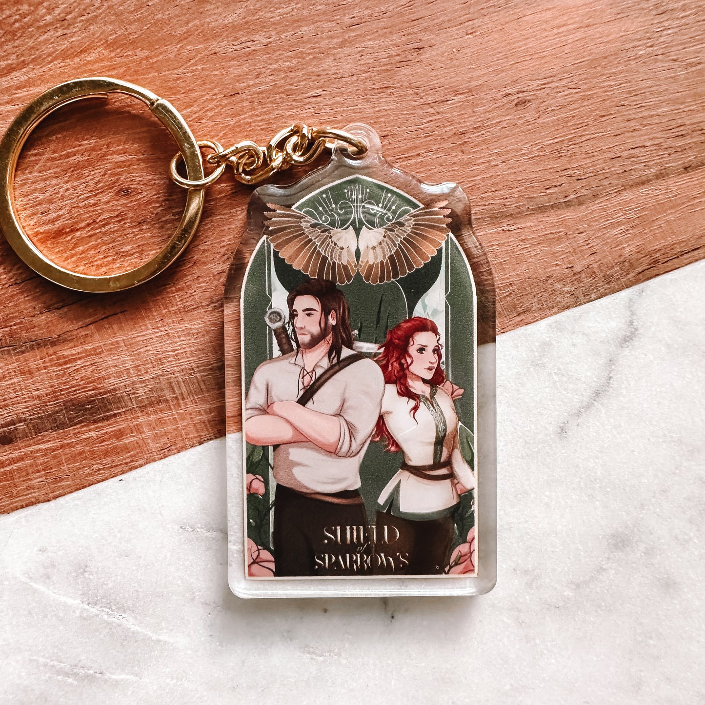 Shield of Sparrows Keychain