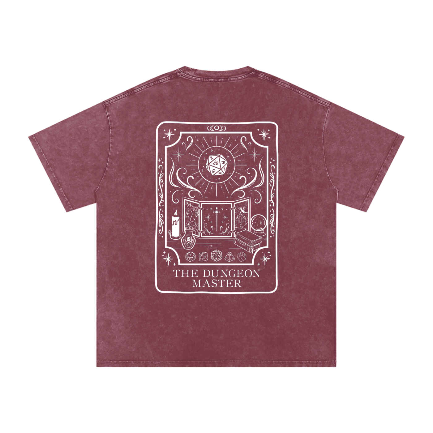 Dungeon Master Tarot Card Snow Wash Cotton Shirt | TTRPG Character Class Tee