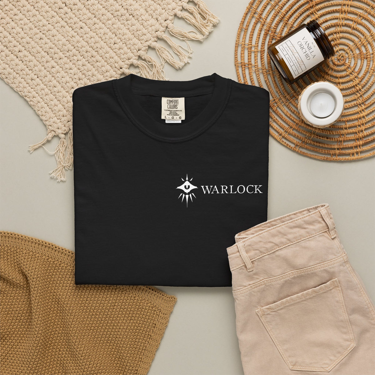 Warlock Tarot Card Comfort Colors Shirt | TTRPG Character Class Tee