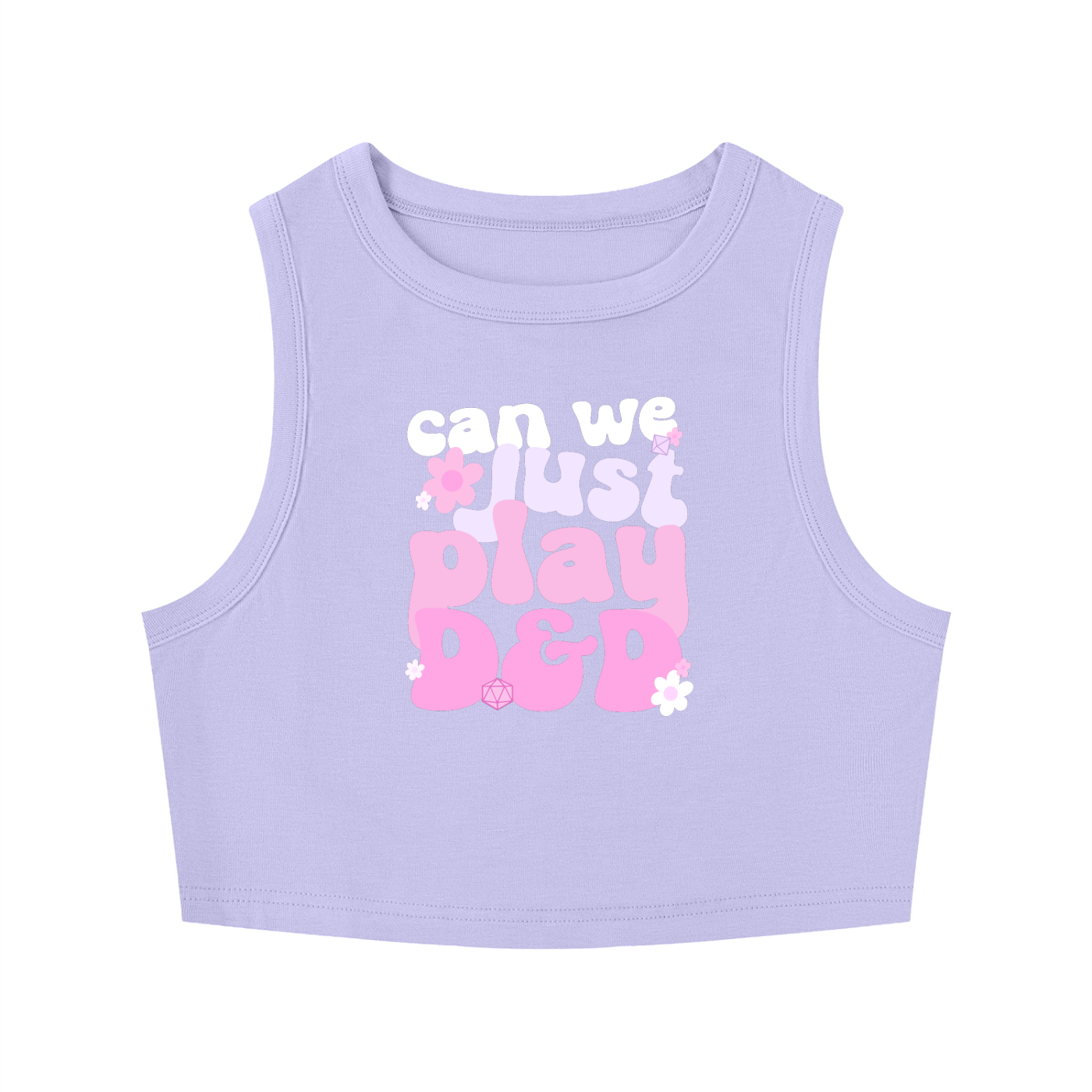 Can We Just Play Women’s Cropped Tank Top | Cute Fantasy Tabletop RPG Crop Tank | Gamer Girl Crewneck Tank