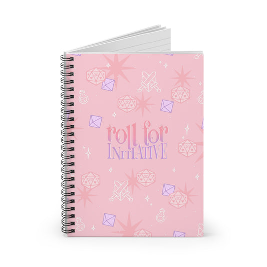 Roll for Initiative Spiral Notebook - Ruled Line