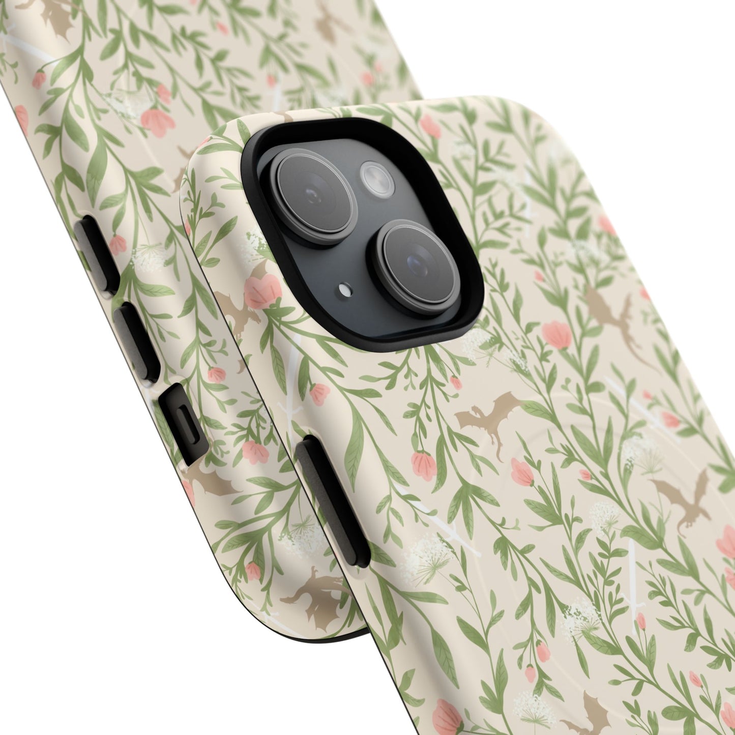 Floral Fantasy Dragons Tough Cases - MAGNETIC - Romantasy Reader Gift, Bookish Merch