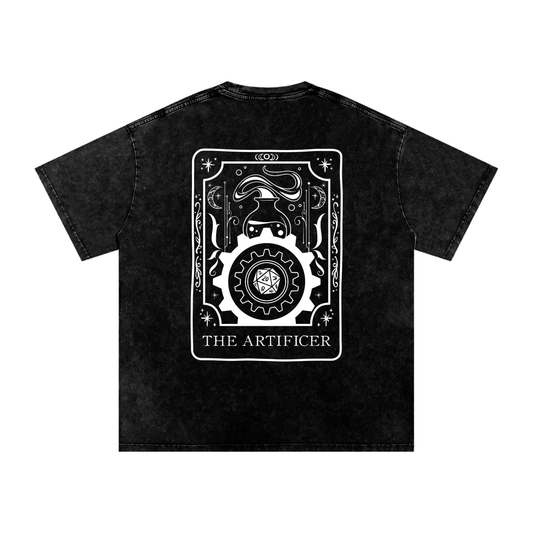 Artificer Tarot Card Snow Wash Cotton Shirt | TTRPG Character Class Tee