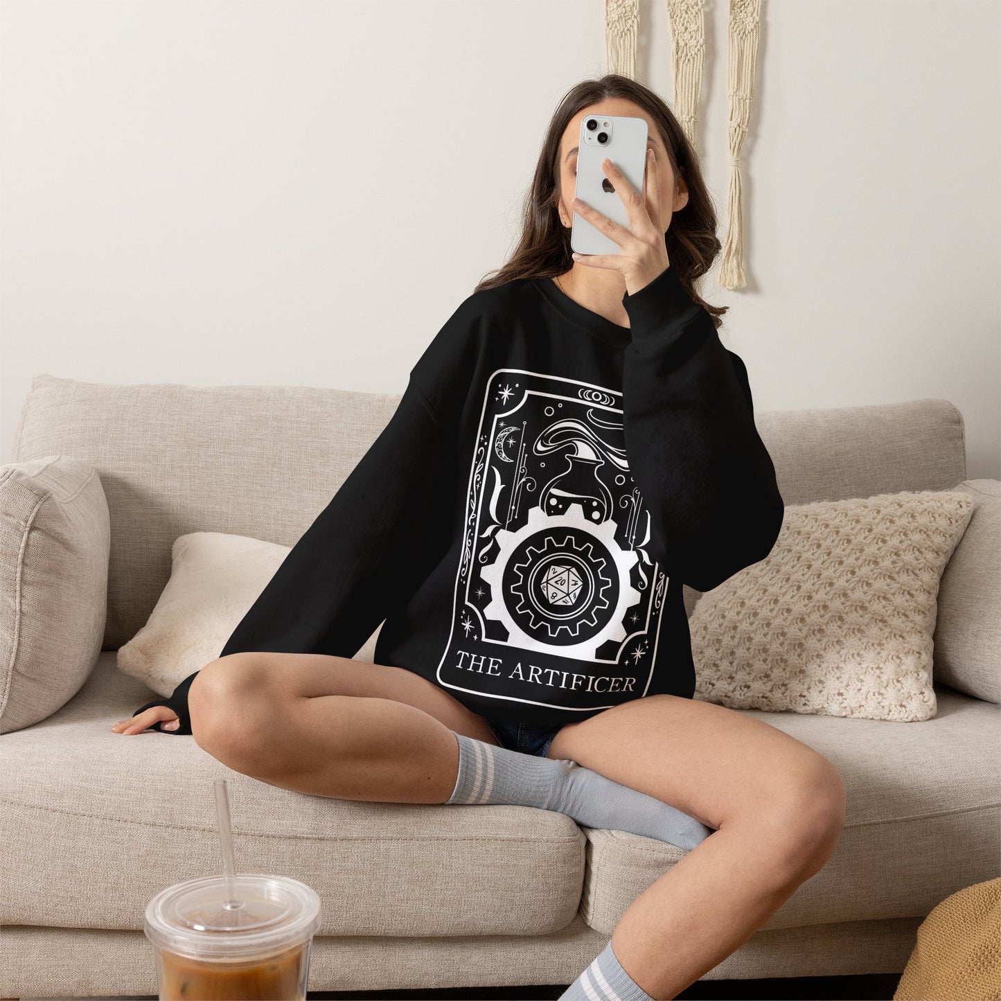 Artificer Tarot Card Gildan Sweatshirt Shirt | TTRPG Character Class Crewneck