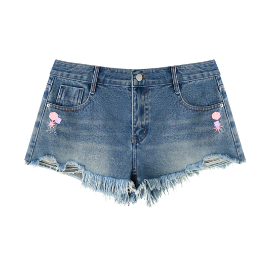 Roll for Initiative Women’s Vintage Wash Denim Shorts | Fantasy Tabletop RPG Jean Shorts | Gamer Girl Summer Shorts
