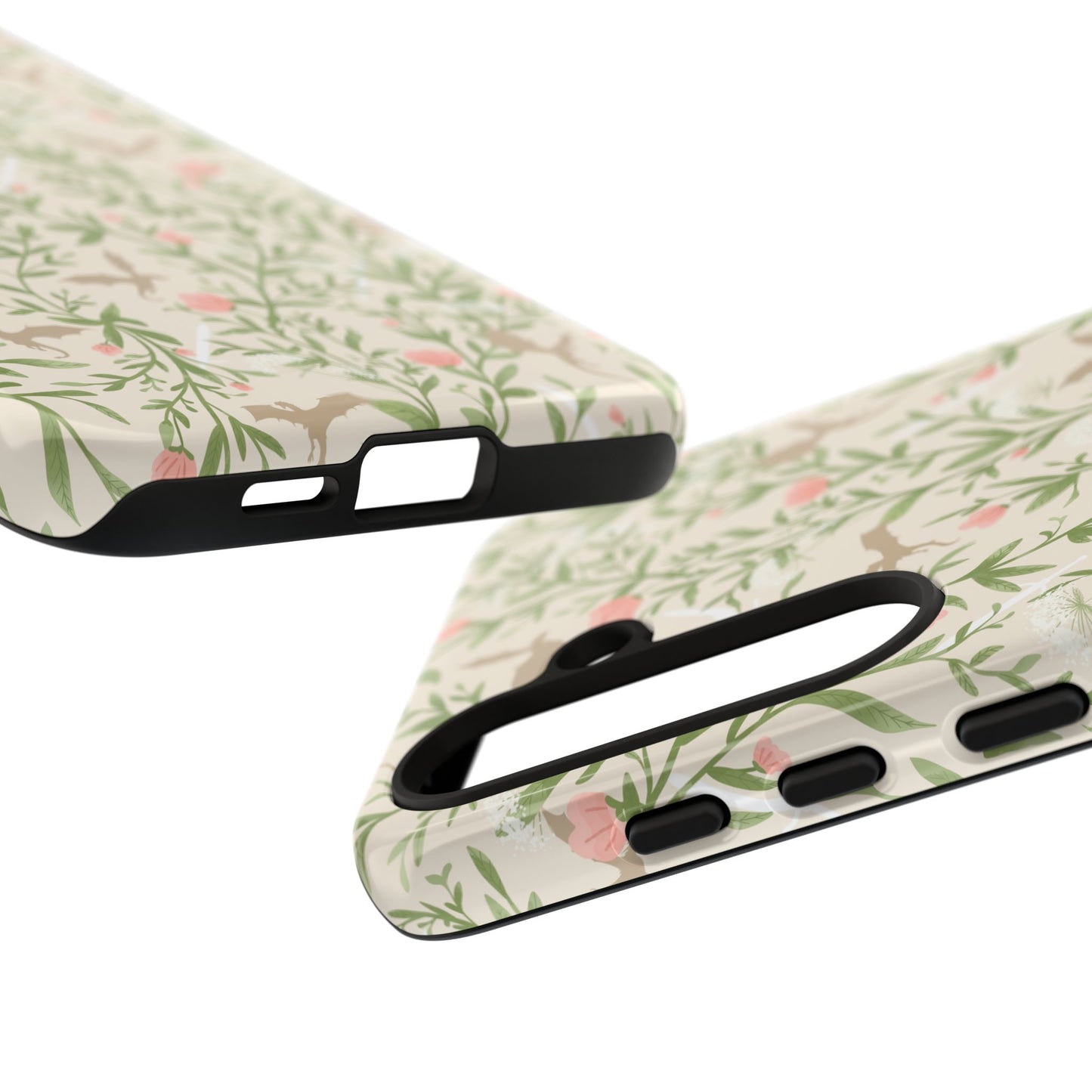 Fantasy Floral Dragons Tough Cases, Romantasy Reader Gift, Bookish Merch