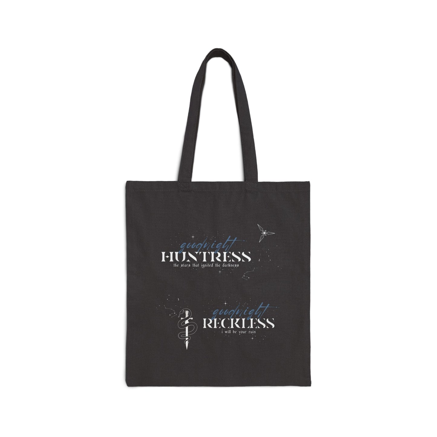 Scars Beneath a Serpent’s Scales Double-Sided Canvas Tote Bag | Goodnight Huntress, Goodnight Reckless Officially Licensed Nicole Platania Book Tote