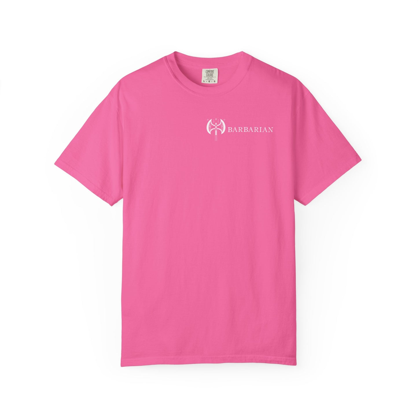 Barbarian Tarot Card Comfort Colors Shirt | TTRPG Character Class Tee
