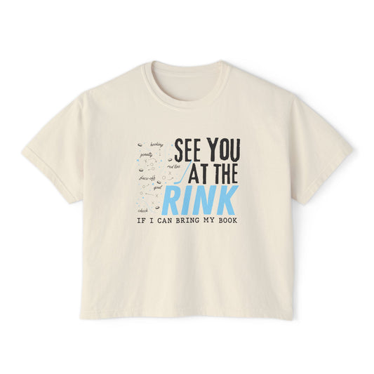 See You At The Rink Boxy Tee | Hockey Romance Book Apparel | Reader Gift