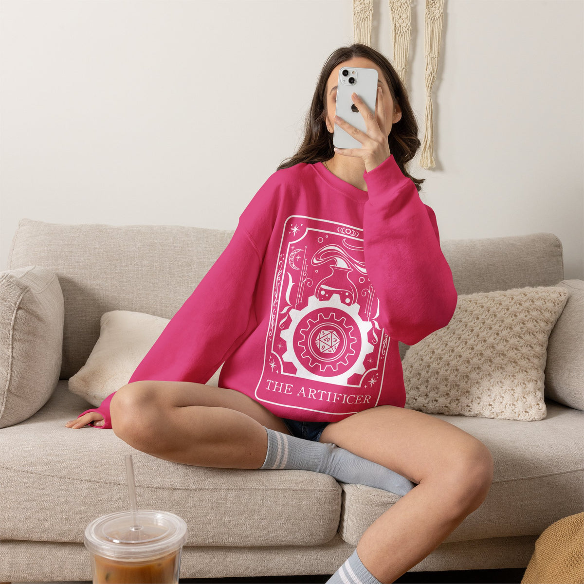 Artificer Tarot Card Gildan Sweatshirt Shirt | TTRPG Character Class Crewneck