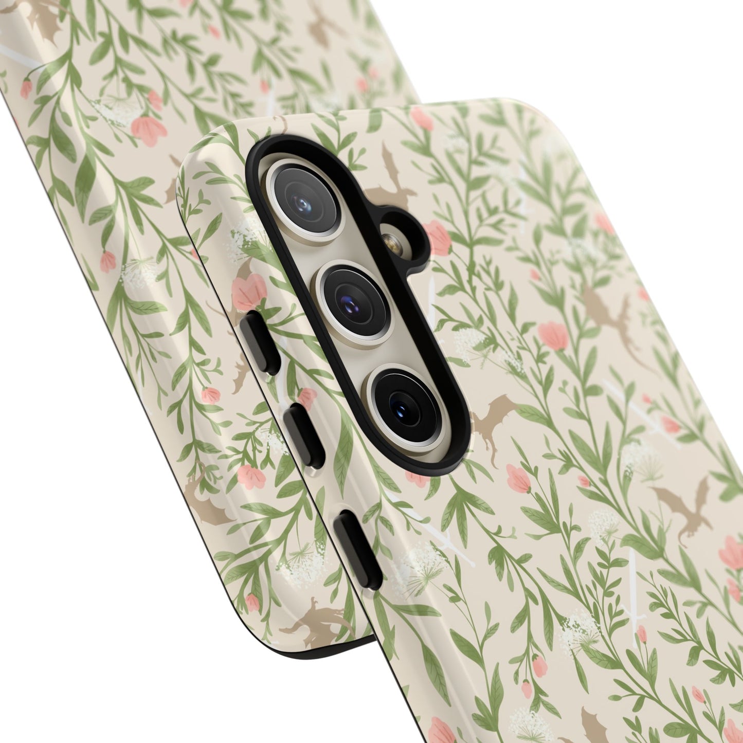 Fantasy Floral Dragons Tough Cases, Romantasy Reader Gift, Bookish Merch