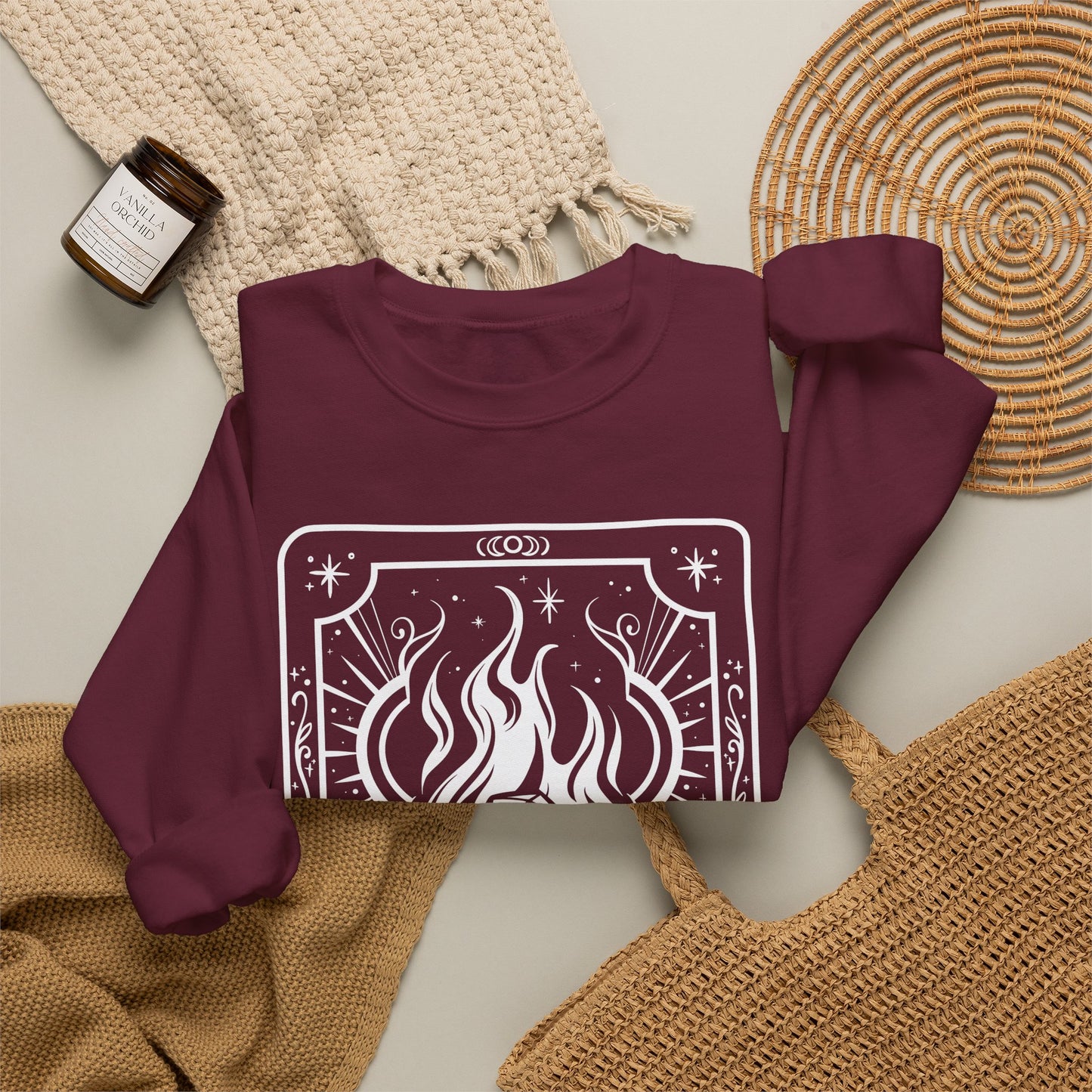 Sorcerer Tarot Card Gildan Sweatshirt Shirt | TTRPG Character Class Crewneck