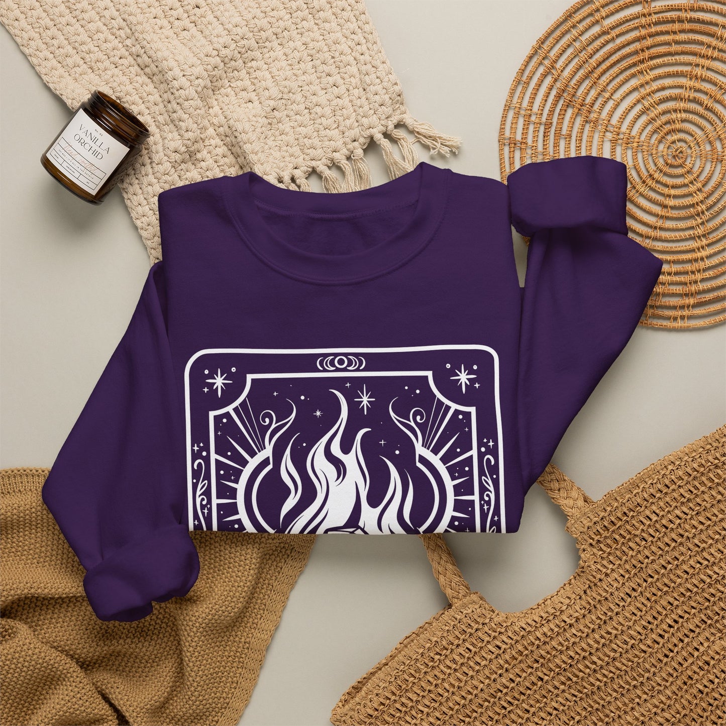 Sorcerer Tarot Card Gildan Sweatshirt Shirt | TTRPG Character Class Crewneck