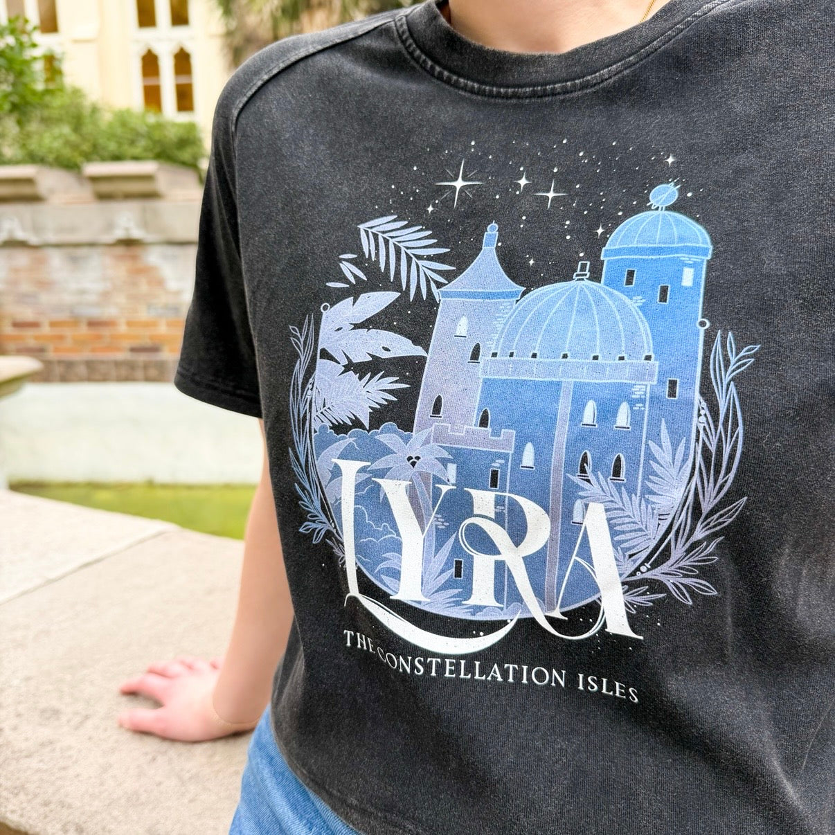 Lyra Constellation Isles Mineral Wash Raglan Crop Tee | Officially Licensed Scars Beneath a Serpent’s Scales Nicole Platania Shirt