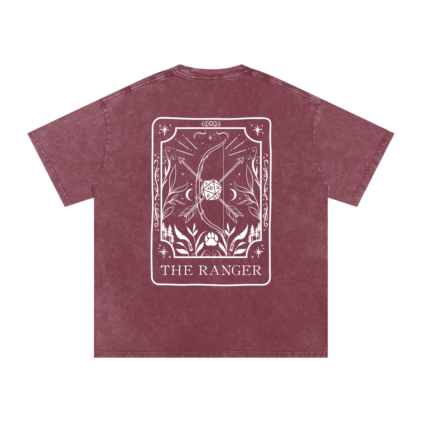 Ranger Tarot Card Snow Wash Cotton Shirt | TTRPT Character Class Tee