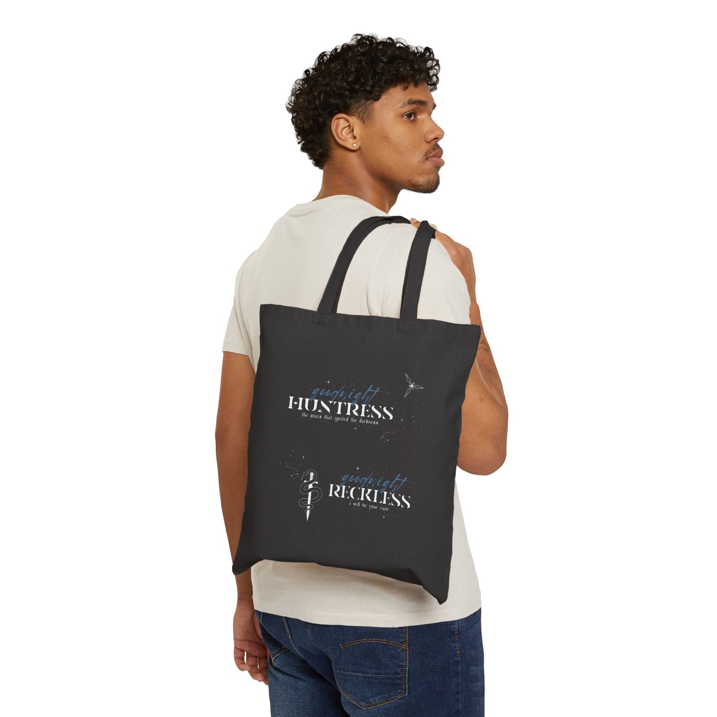 Scars Beneath a Serpent’s Scales Double-Sided Canvas Tote Bag | Goodnight Huntress, Goodnight Reckless Officially Licensed Nicole Platania Book Tote