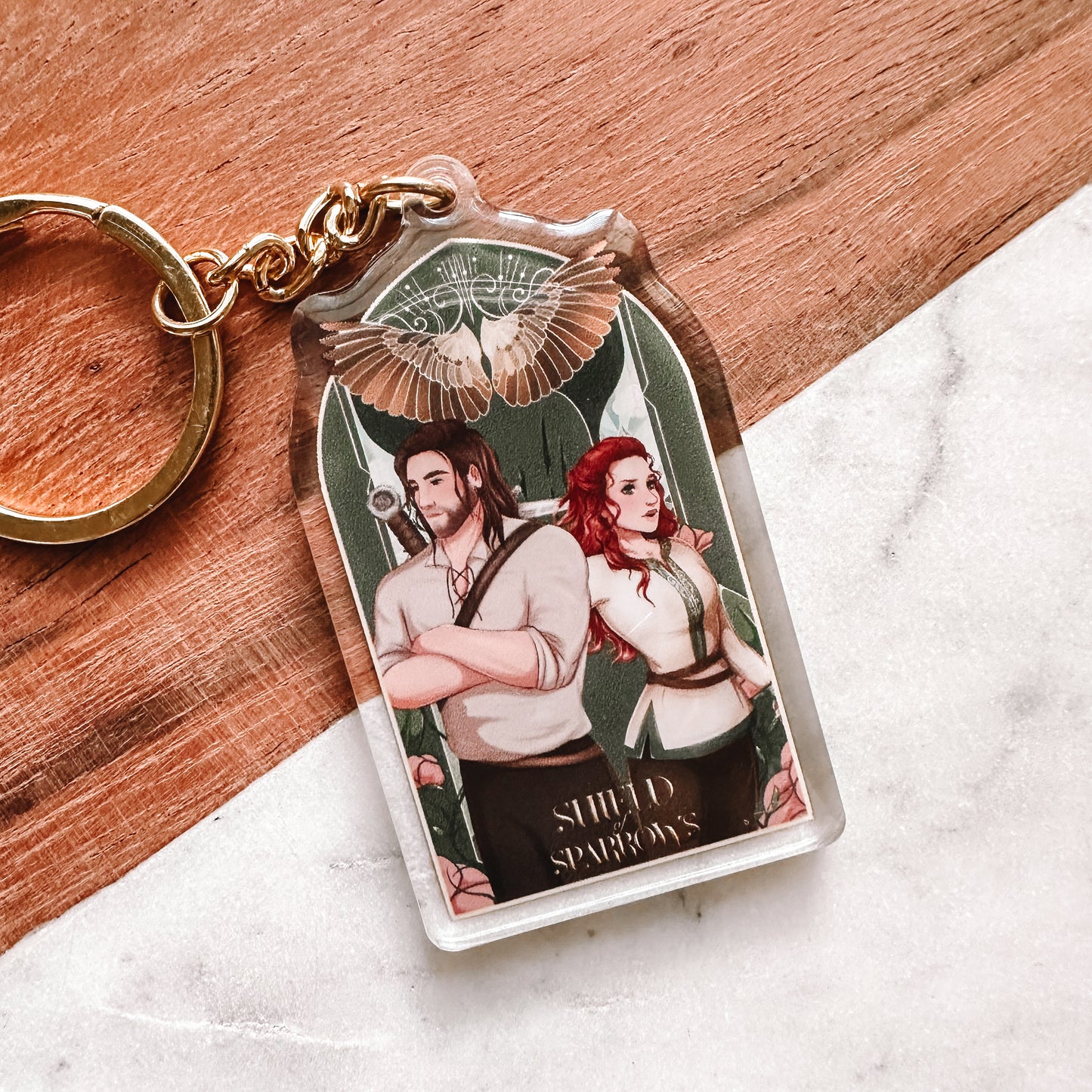 Shield of Sparrows Keychain