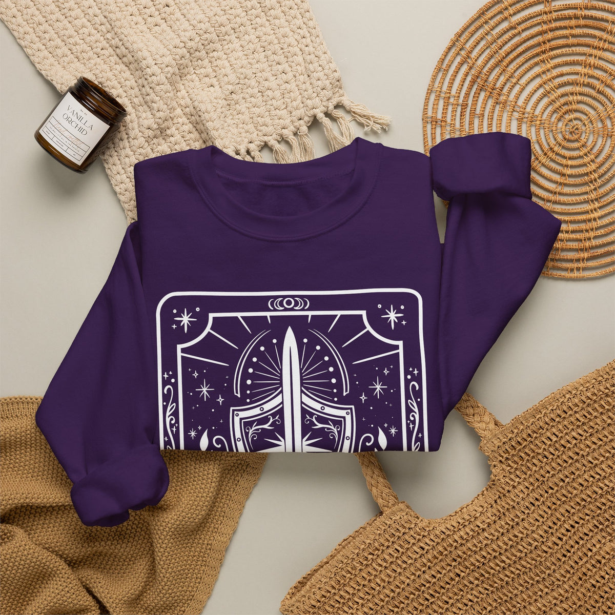 Paladin Tarot Card Gildan Sweatshirt Shirt | TTRPG Character Class Crewneck