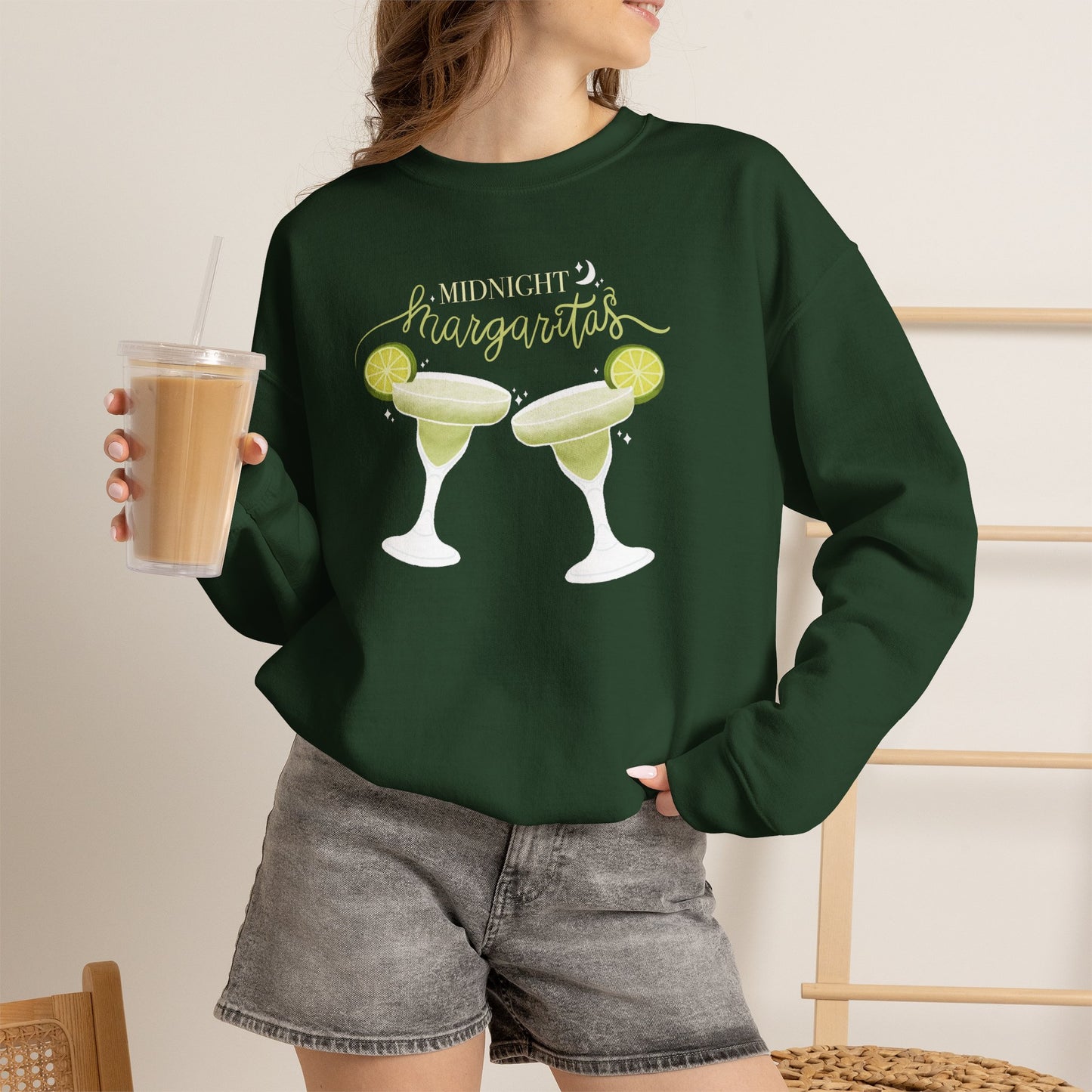 Midnight Margaritas Witchy Crewneck Sweatshirt