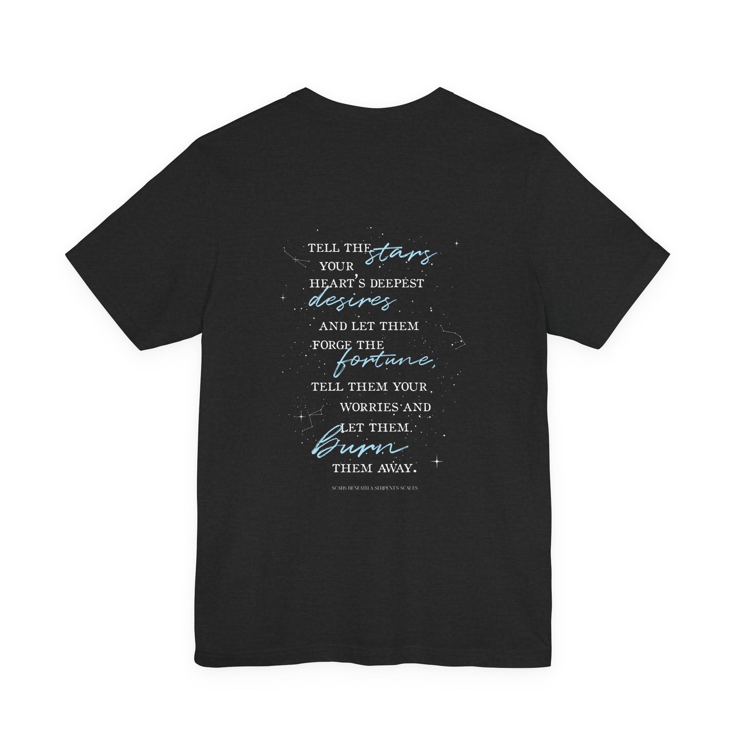 Tell the Stars Bella+Canvas Tee | Officially Licensed Scars Beneath A Serpent’s Scales Nicole Platania Fantasy Romance Shirt