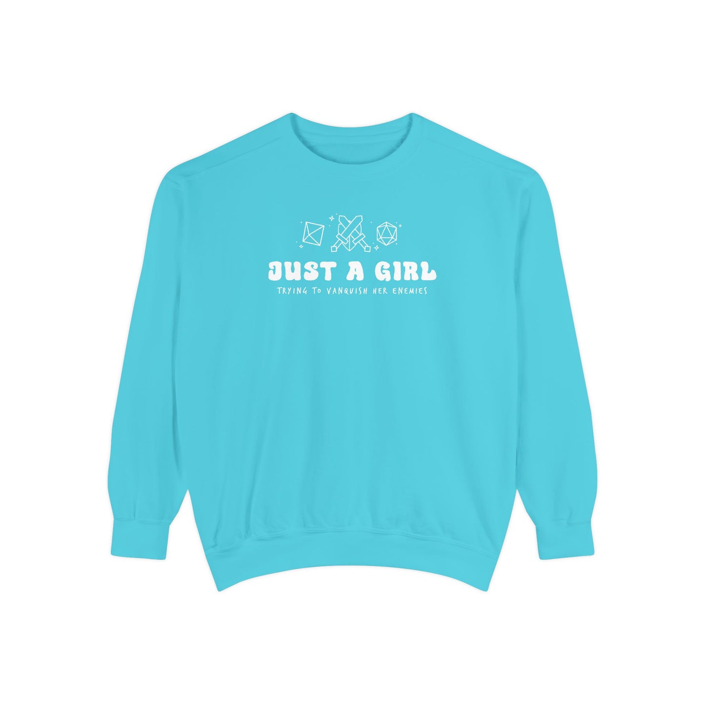 2-Sided Just A Girl Gamer Sweatshirt — Comfort Colors
