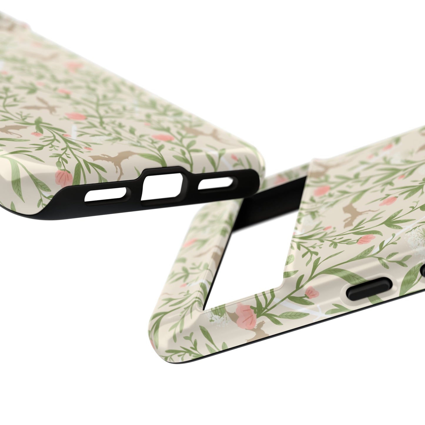 Fantasy Floral Dragons Tough Cases, Romantasy Reader Gift, Bookish Merch