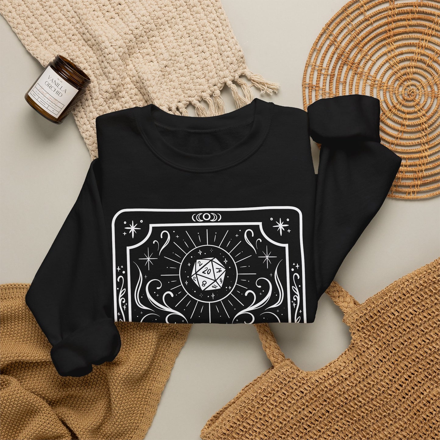 Dungeon Master Tarot Card Gildan Sweatshirt Shirt | TTRPG Character Class Crewneck