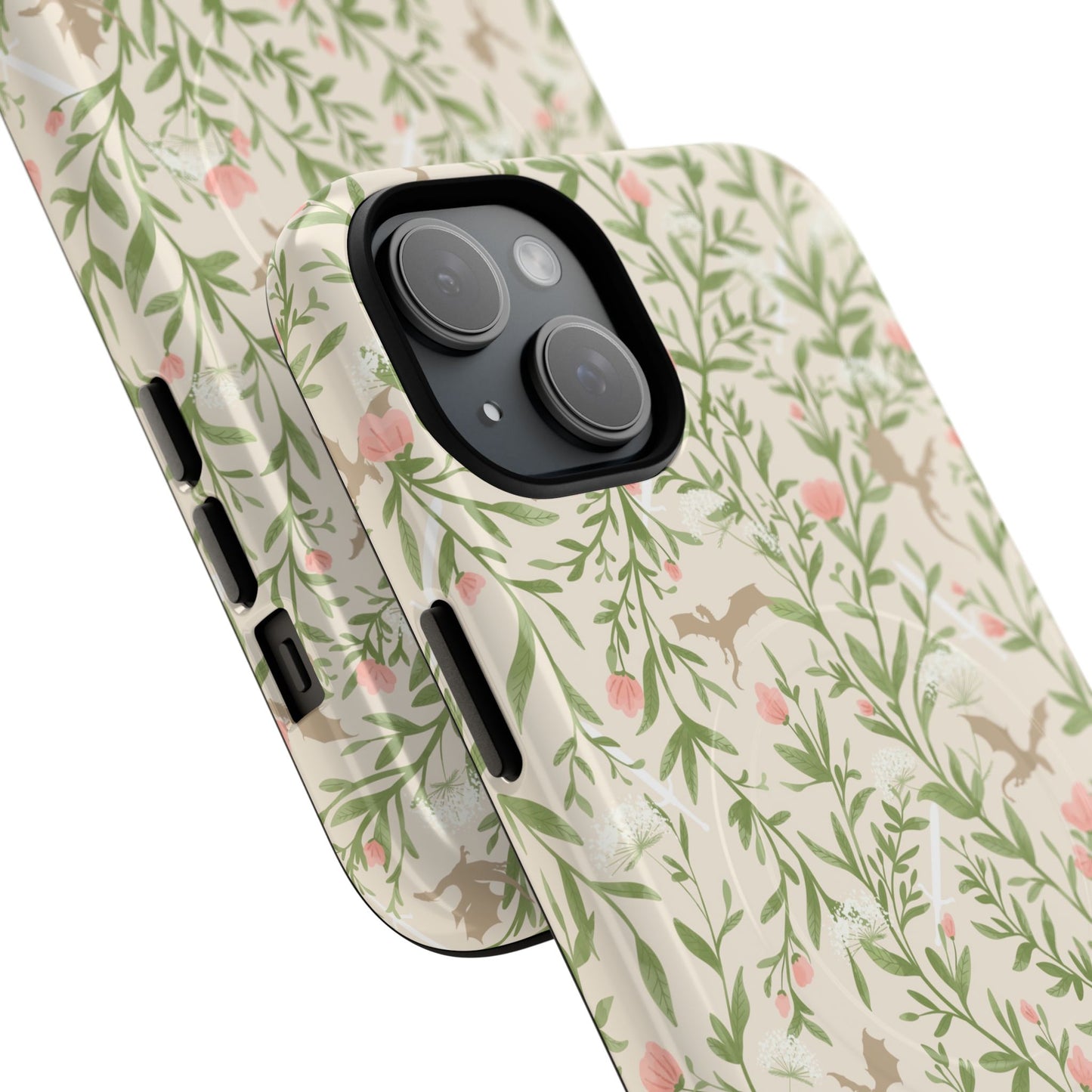 Floral Fantasy Dragons Tough Cases - MAGNETIC - Romantasy Reader Gift, Bookish Merch
