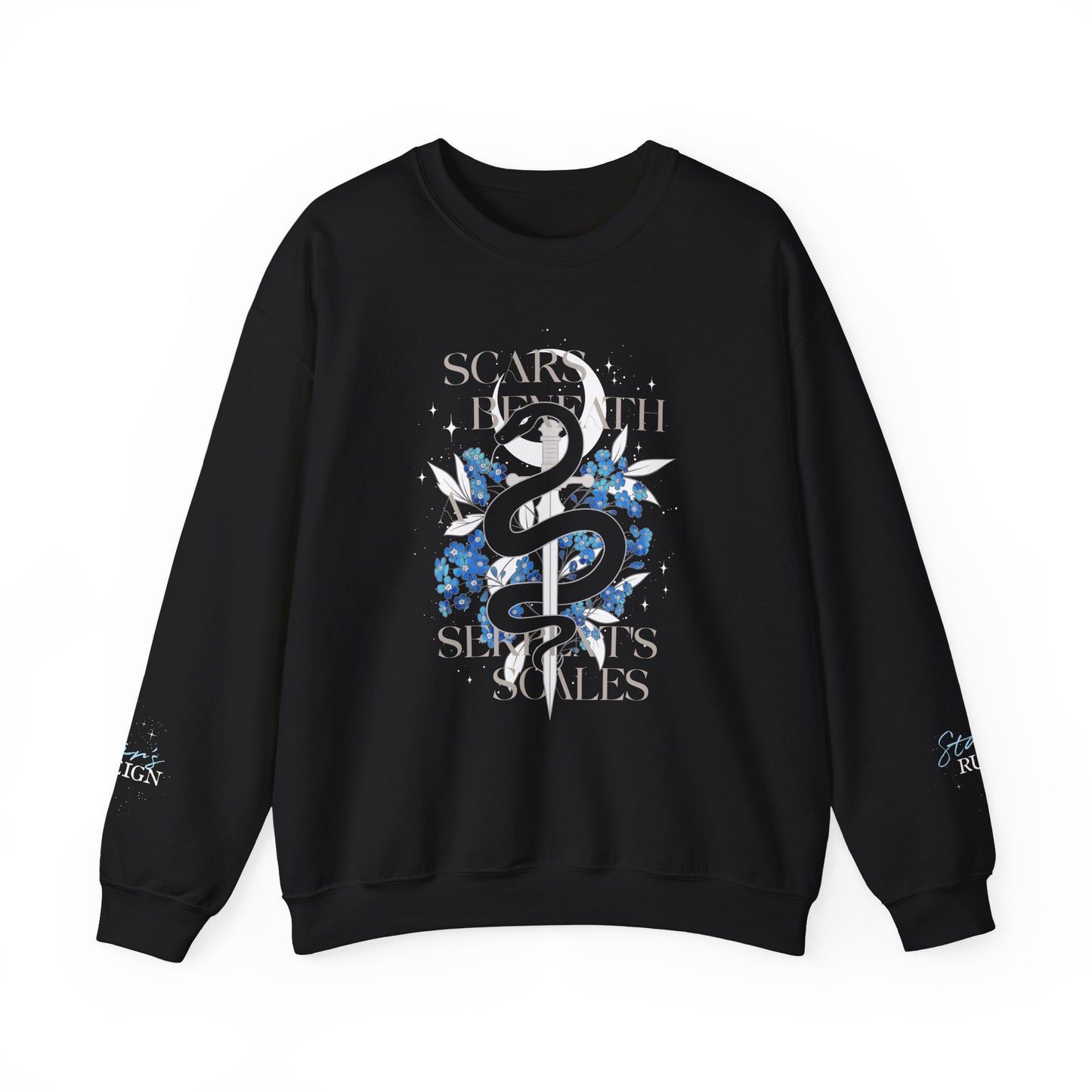 Scars Beneath a Serpent’s Scales 2-Sided Sweatshirt | Officially Licensed Scars Beneath a Serpent’s Scales Crewneck with Sleeve Details